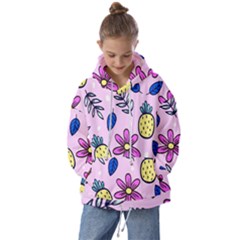 Flowers Purple Kids  Oversized Hoodie by nateshop