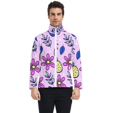 Flowers Purple Men s Bomber Jacket by nateshop