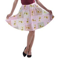 Giraffe A-line Skater Skirt