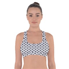 Gray Motif Cross Back Sports Bra by nateshop