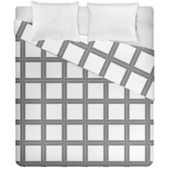 Grid Box Duvet Cover Double Side (california King Size) by nateshop