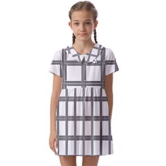 Grid Box Kids  Asymmetric Collar Dress