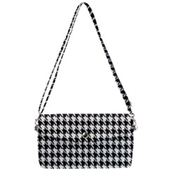 Houndstooth Removable Strap Clutch Bag