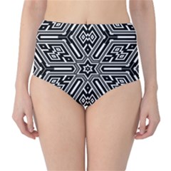 Grid Classic High-Waist Bikini Bottoms