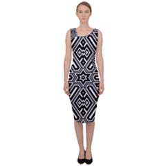 Grid Sleeveless Pencil Dress