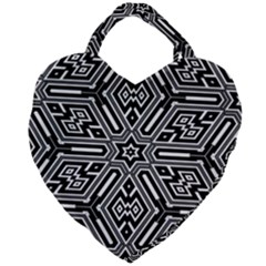 Grid Giant Heart Shaped Tote by nateshop