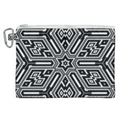 Grid Canvas Cosmetic Bag (xl) by nateshop