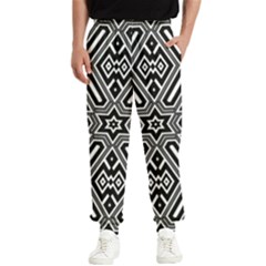 Grid Men s Elastic Waist Pants