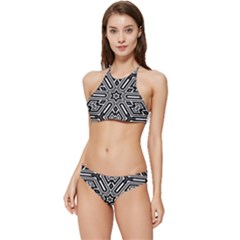 Grid Banded Triangle Bikini Set