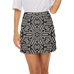 Grid Mini Front Wrap Skirt