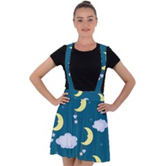 Moon Velvet Suspender Skater Skirt