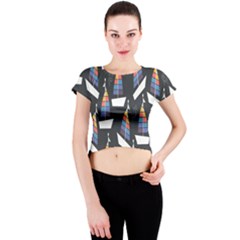 Non-seamless Crew Neck Crop Top