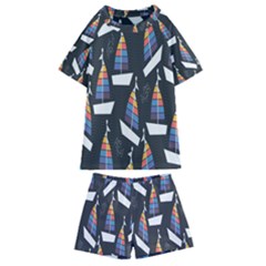 Non-seamless Kids  Swim Tee and Shorts Set