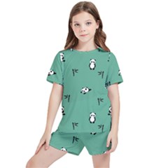 Pandas Kids  Tee And Sports Shorts Set by nateshop