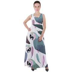 Parrot Empire Waist Velour Maxi Dress by nateshop