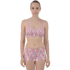 Pattern Triangle Pink Perfect Fit Gym Set