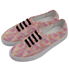 Pattern Triangle Pink Men s Classic Low Top Sneakers