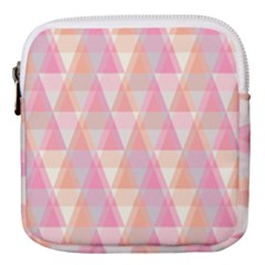 Pattern Triangle Pink Mini Square Pouch