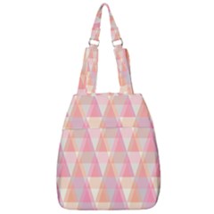 Pattern Triangle Pink Center Zip Backpack by nateshop