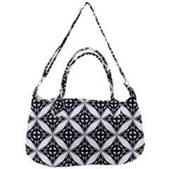 Pattern-black Removal Strap Handbag by nateshop