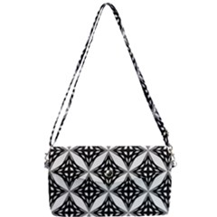 Pattern-black Removable Strap Clutch Bag by nateshop