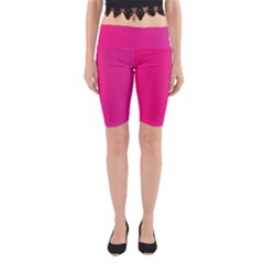 Pattern-pink Yoga Cropped Leggings