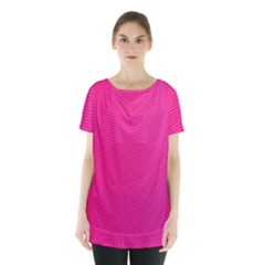 Pattern-pink Skirt Hem Sports Top by nateshop