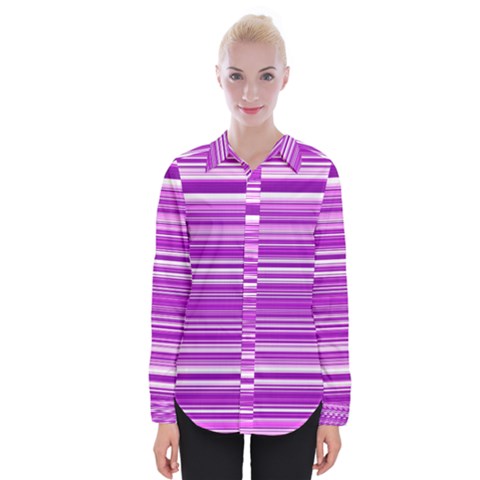 Pattern-purple Lines Womens Long Sleeve Shirt by nateshop