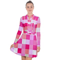 Pink Box Long Sleeve Panel Dress by nateshop