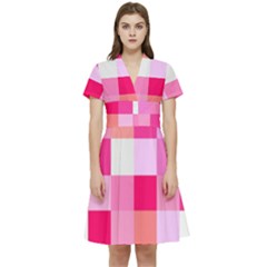 Pink Box Short Sleeve Waist Detail Dress