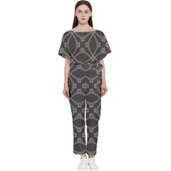 Seamless- Gray Batwing Lightweight Chiffon Jumpsuit by nateshop