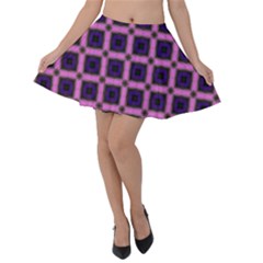 Seamless-box Puple Velvet Skater Skirt