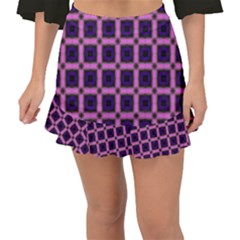 Seamless-box Puple Fishtail Mini Chiffon Skirt by nateshop