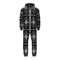 Seamless-pattern Black Hooded Jumpsuit (kids)