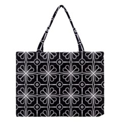 Seamless-pattern Black Medium Tote Bag by nateshop