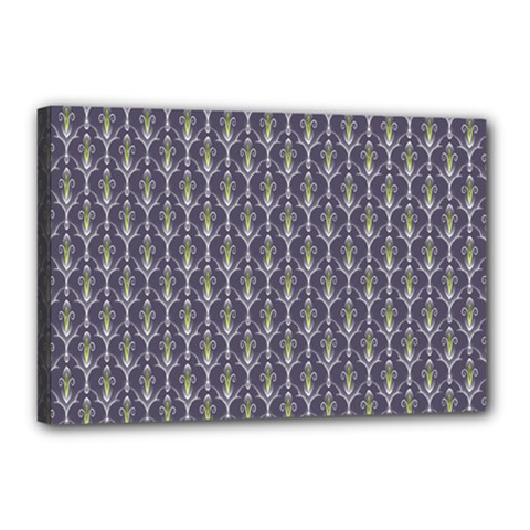 Seamless-pattern Gray Canvas 18  X 12  (stretched) by nateshop