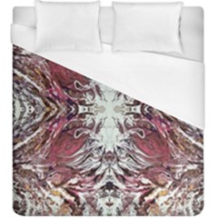 Pink on gold symmetry Duvet Cover (King Size)