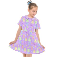 Dungeons And Cuties Kids  Short Sleeve Shirt Dress by thePastelAbomination