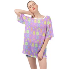 Dungeons And Cuties Oversized Chiffon Top by thePastelAbomination