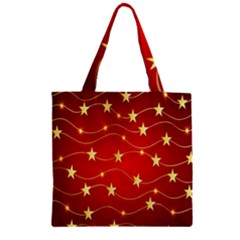 Background Christmas Decoration Holiday Xmas Shiny Zipper Grocery Tote Bag by artworkshop