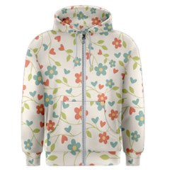  Background Colorful Floral Flowers Men s Zipper Hoodie by artworkshop