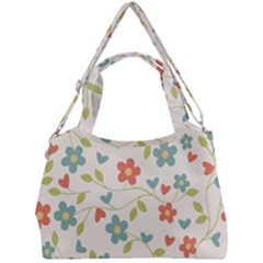  Background Colorful Floral Flowers Double Compartment Shoulder Bag by artworkshop