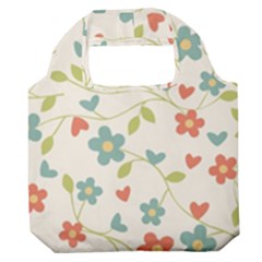  Background Colorful Floral Flowers Premium Foldable Grocery Recycle Bag