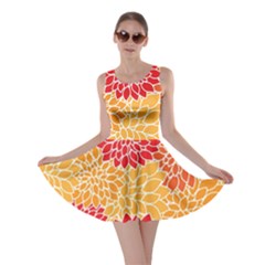 Background Colorful Floral Skater Dress by artworkshop