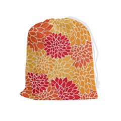 Background Colorful Floral Drawstring Pouch (xl) by artworkshop