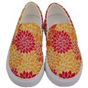 Background Colorful Floral Men s Canvas Slip Ons View1