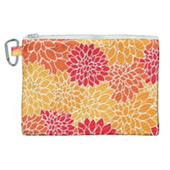 Background Colorful Floral Canvas Cosmetic Bag (xl) by artworkshop