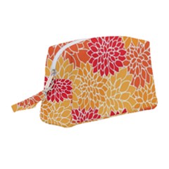 Background Colorful Floral Wristlet Pouch Bag (medium) by artworkshop