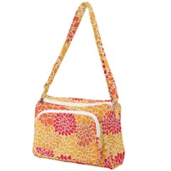 Background Colorful Floral Front Pocket Crossbody Bag by artworkshop