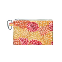 Background Colorful Floral Canvas Cosmetic Bag (small) by artworkshop